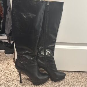 Nine West Black Heeled Boots with Stiletto